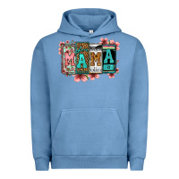 Pigment Pebble Blue license letters floral mama Urban Hoodie - Jasminsmagicworld