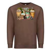 Chestnut safari animals coffee cups Premium Sweatshirt - Zillion Design Studio