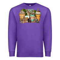 Purple safari animals coffee cups Premium Sweatshirt - Zillion Design Studio