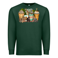 Sports Green safari animals coffee cups Premium Sweatshirt - Zillion Design Studio