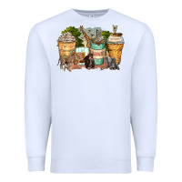 White safari animals coffee cups Premium Sweatshirt - Zillion Design Studio