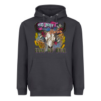 Smoke do not harm take no bull cow skull Heavyweight Hoodie - Zillion Design Studio