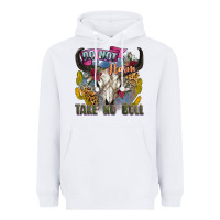 White do not harm take no bull cow skull Heavyweight Hoodie - Zillion Design Studio