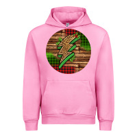 Fuchsia Pink leopard lightning bolt Christmas Urban Hoodie - Jasminsmagicworld