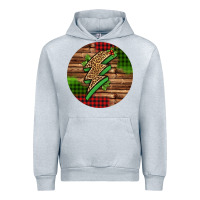 Heather Grey leopard lightning bolt Christmas Urban Hoodie - Jasminsmagicworld