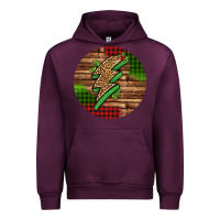 Mauve Wine leopard lightning bolt Christmas Urban Hoodie - Jasminsmagicworld