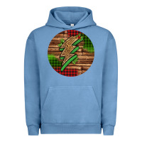 Pigment Pebble Blue leopard lightning bolt Christmas Urban Hoodie - Jasminsmagicworld