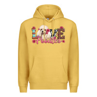 Antique Gold love poodles Premium Hoodie - Artiststas