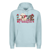 Blue Mist love poodles Premium Hoodie - Artiststas