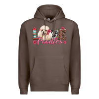 Coffee love poodles Premium Hoodie - Artiststas