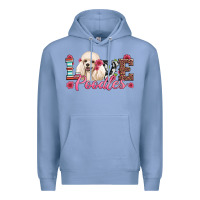 Colony Blue love poodles Premium Hoodie - Artiststas
