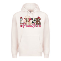 Pale Pink love poodles Premium Hoodie - Artiststas