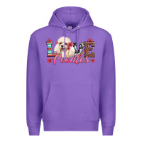 Purple love poodles Premium Hoodie - Artiststas