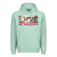 Seafoam love poodles Premium Hoodie - Artiststas