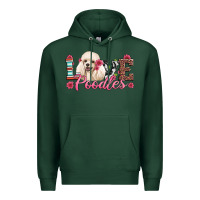 Sports Green love poodles Premium Hoodie - Artiststas