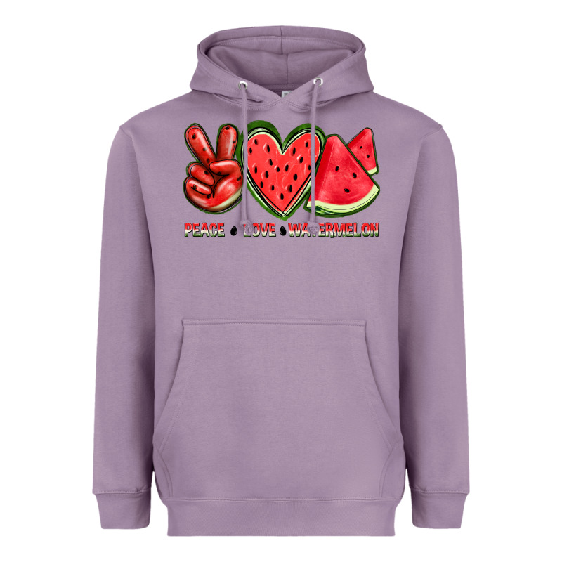 Peace Love Watermelon Heavyweight Hoodie by texasbilliewilder | Teevron