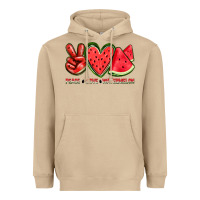 Mushroom peace love watermelon Heavyweight Hoodie - texasbilliewilder