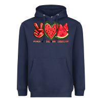 Navy peace love watermelon Heavyweight Hoodie - texasbilliewilder