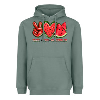 Sage peace love watermelon Heavyweight Hoodie - texasbilliewilder