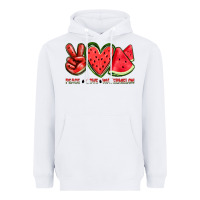 White peace love watermelon Heavyweight Hoodie - texasbilliewilder