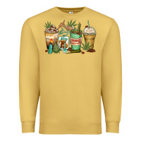Antique Gold highly caffeinated coffee cups Premium Sweatshirt - Zillion Design Studio