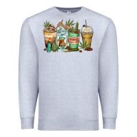 Heather Grey highly caffeinated coffee cups Premium Sweatshirt - Zillion Design Studio