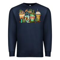 Navy highly caffeinated coffee cups Premium Sweatshirt - Zillion Design Studio