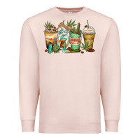 Pale Pink highly caffeinated coffee cups Premium Sweatshirt - Zillion Design Studio
