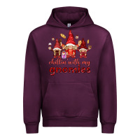Mauve Wine chilling with my gnomies Urban Hoodie - NancyCooperArtShop