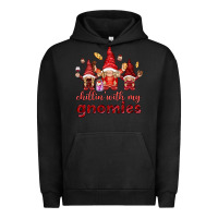 Pigment Black chilling with my gnomies Urban Hoodie - NancyCooperArtShop