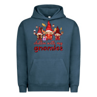 Pigment Midnight Navy chilling with my gnomies Urban Hoodie - NancyCooperArtShop