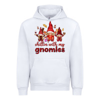 White chilling with my gnomies Urban Hoodie - NancyCooperArtShop