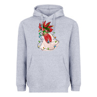 Heather Grey christmas rooster with lights Heavyweight Hoodie - RanaPortraitStore