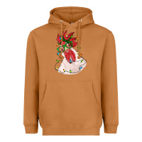 Meerkat christmas rooster with lights Heavyweight Hoodie - RanaPortraitStore