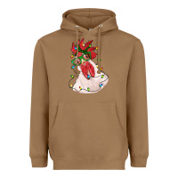 Toasted Coconut christmas rooster with lights Heavyweight Hoodie - RanaPortraitStore