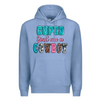 Colony Blue cupid find me a cowboy Premium Hoodie - AdoDesignShop