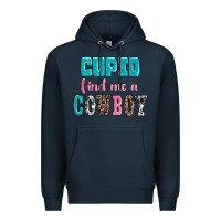 Navy cupid find me a cowboy Premium Hoodie - AdoDesignShop