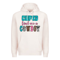 Pale Pink cupid find me a cowboy Premium Hoodie - AdoDesignShop