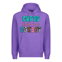 Purple cupid find me a cowboy Premium Hoodie - AdoDesignShop