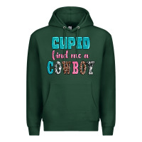Sports Green cupid find me a cowboy Premium Hoodie - AdoDesignShop