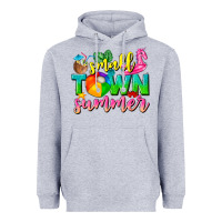 Heather Grey small town summer tbw Heavyweight Hoodie - texasbilliewilder