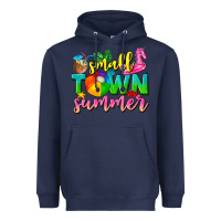 Navy small town summer tbw Heavyweight Hoodie - texasbilliewilder