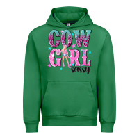 Emerald cowgirl sassy with pink cowgirl Urban Hoodie - NancyCooperArtShop