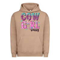 Pigment Burro cowgirl sassy with pink cowgirl Urban Hoodie - NancyCooperArtShop