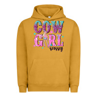 Pigment Peanut Butter cowgirl sassy with pink cowgirl Urban Hoodie - NancyCooperArtShop