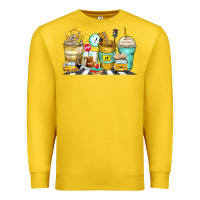 Lemon school bus coffee cups Premium Sweatshirt - Zillion Design Studio
