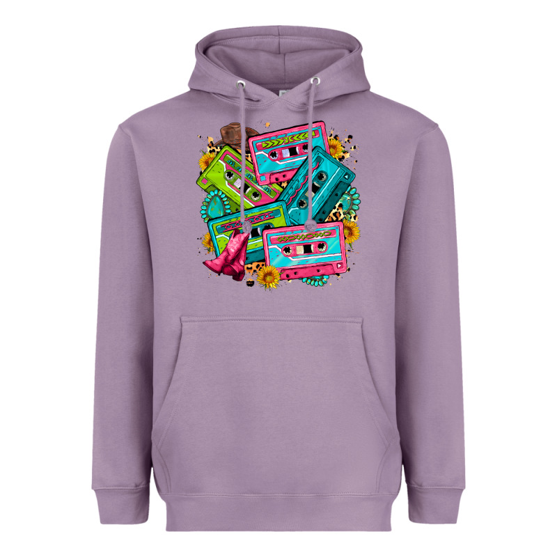 90's Country Cassette Tapes Heavyweight Hoodie by Zillion Design Studio | Teevron