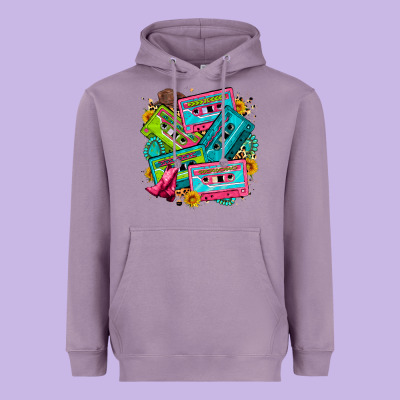 90's Country Cassette Tapes Heavyweight Hoodie Designed By Zillion Design Studio