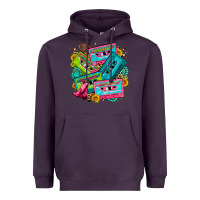 Plum 90's country cassette tapes Heavyweight Hoodie - Zillion Design Studio