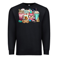 Black small business coffee cups Premium Sweatshirt - Zillion Design Studio